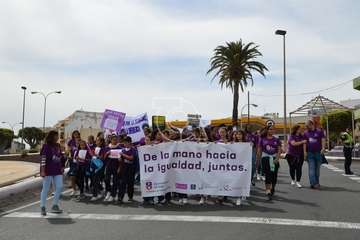 Marcha de escolares por la igualdad en Telde (Foto TA)